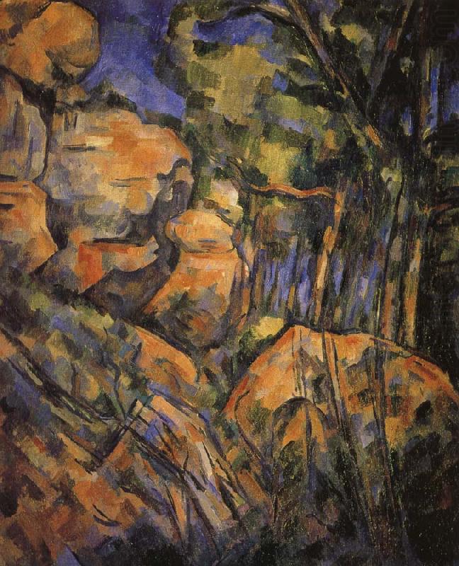 near the rock cave, Paul Cezanne